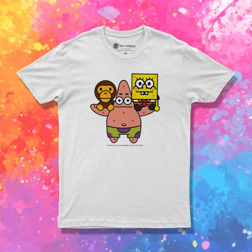 2008 Baby milo Bape X Spongebob Rare T Shirt