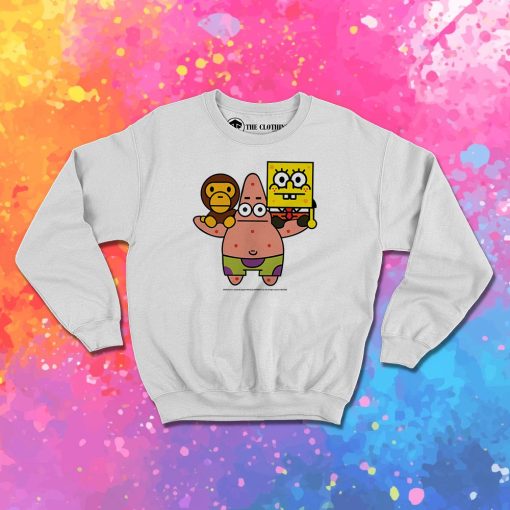 2008 Baby milo Bape X Spongebob Rare Sweatshirt