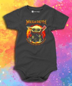 Baby Yoda Hug Guitar Megadeth Killing Is My Business Baby Onesie